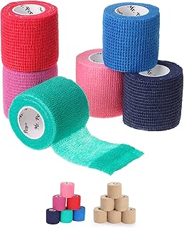 Mr. Pen- Self Adhesive Bandage Wrap, Assorted Colors, 2" x 5 Yards, 6 Pack, Bandage Wrap, Elastic Bandage, Self Stick Bandage Wrap, Stretch Bandage, Self Adherent Wrap, Medical Bandage Wrap