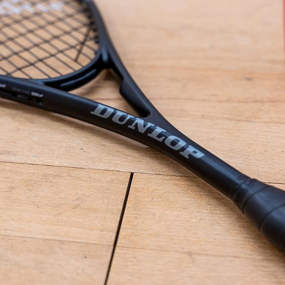 Dunlop Squash Racket Infinity – – Premium Graphite Frame – 145 g – Squash Racket for Beginners & Entry-Level Players, Black, Grey
