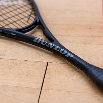 Dunlop Squash Racket Infinity – – Premium Graphite Frame – 145 g – Squash Racket for Beginners & Entry-Level Players, Black, Grey