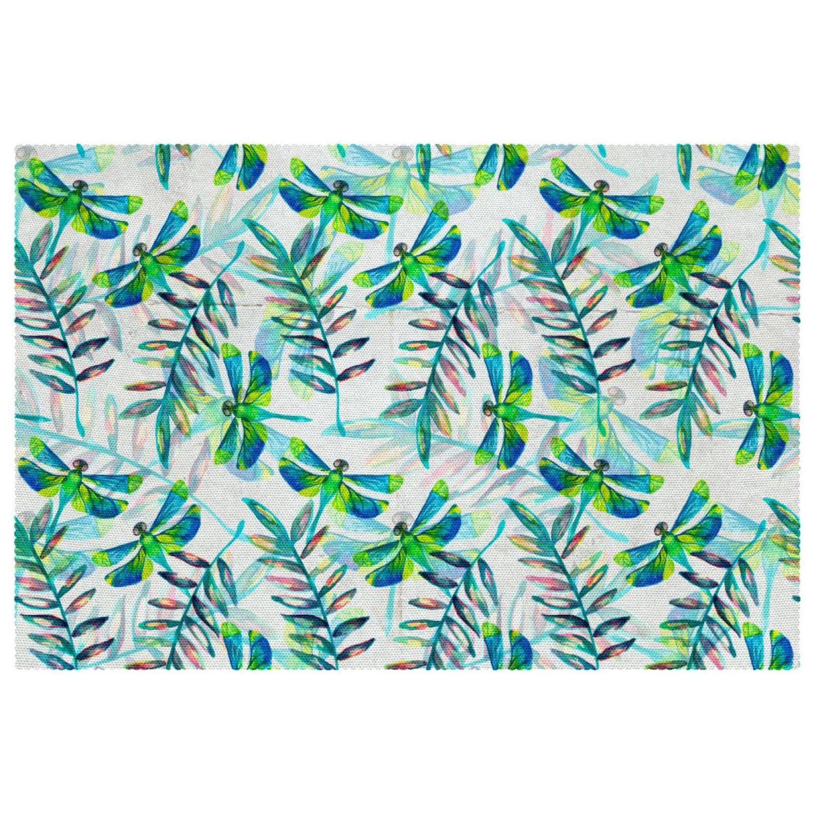 Set de table libellule vert lot de 6 tapis de table 30x45 cm antidérapants