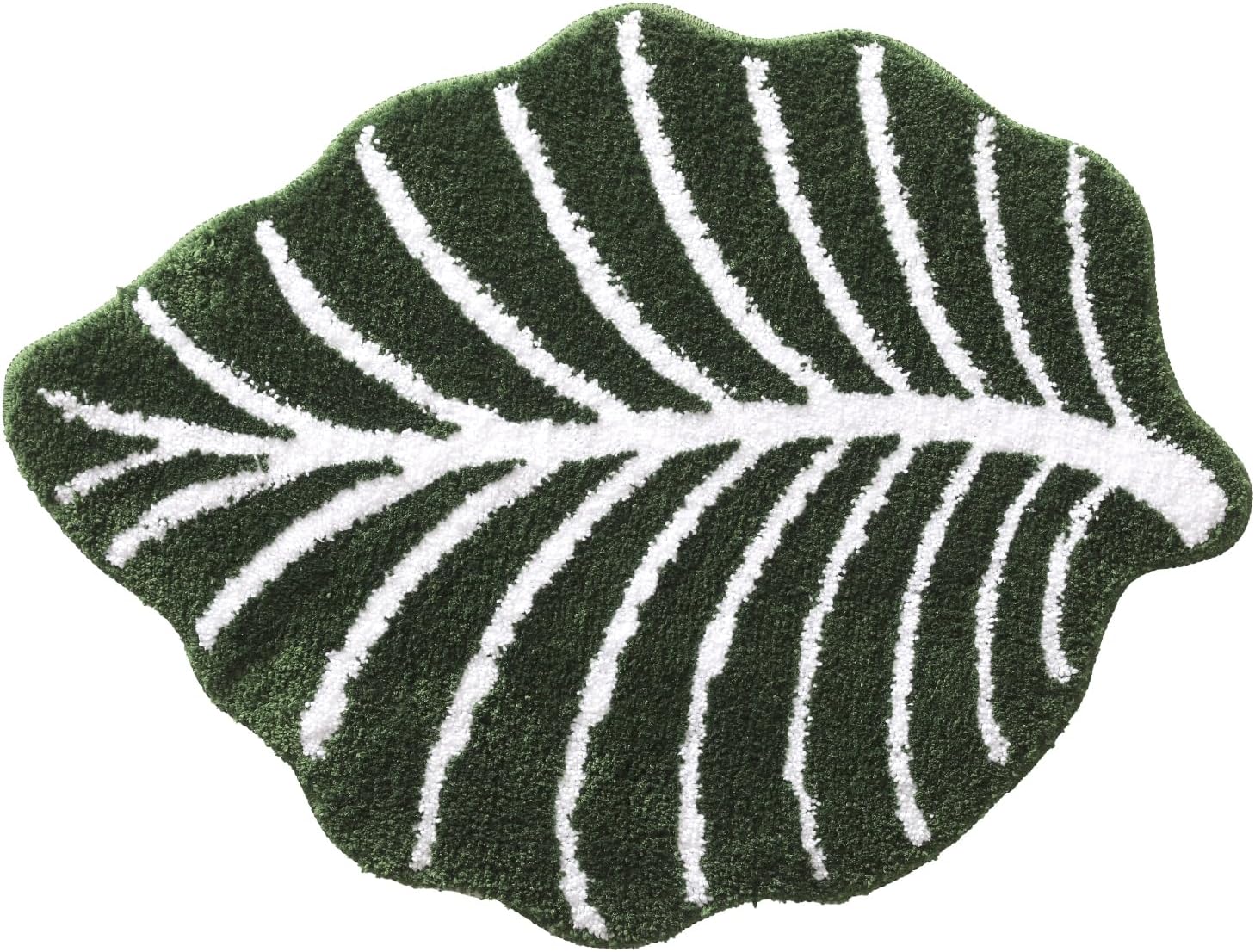 Green Leaf Bathroom Rugs Non-Slip Backing, Bath Mat Thick Soft Microfiber Absorbent Quick Dry, Bath Rug for Bathroom Floor, Tub, Shower & Decor, Machine Washable, 24x32inches