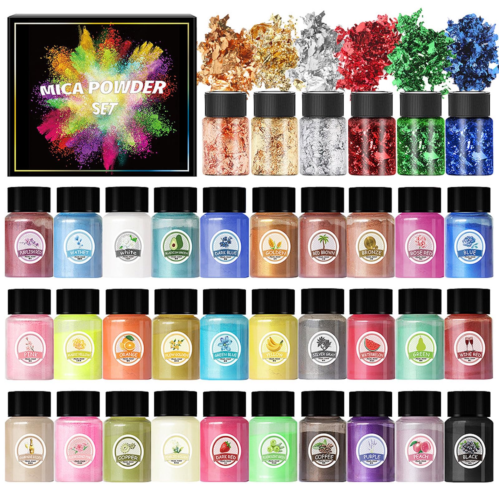 Glimmering Foils Powder Funkelndes Puder Set, 36 colors