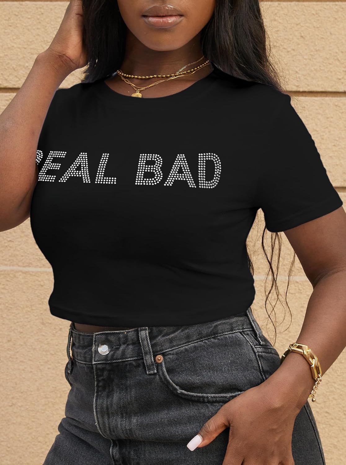 SOFIA'S CHOICE Women's Graphic Crop Top Y2K 90s Baby Tee Short Sleeve T Shirts - Image 4