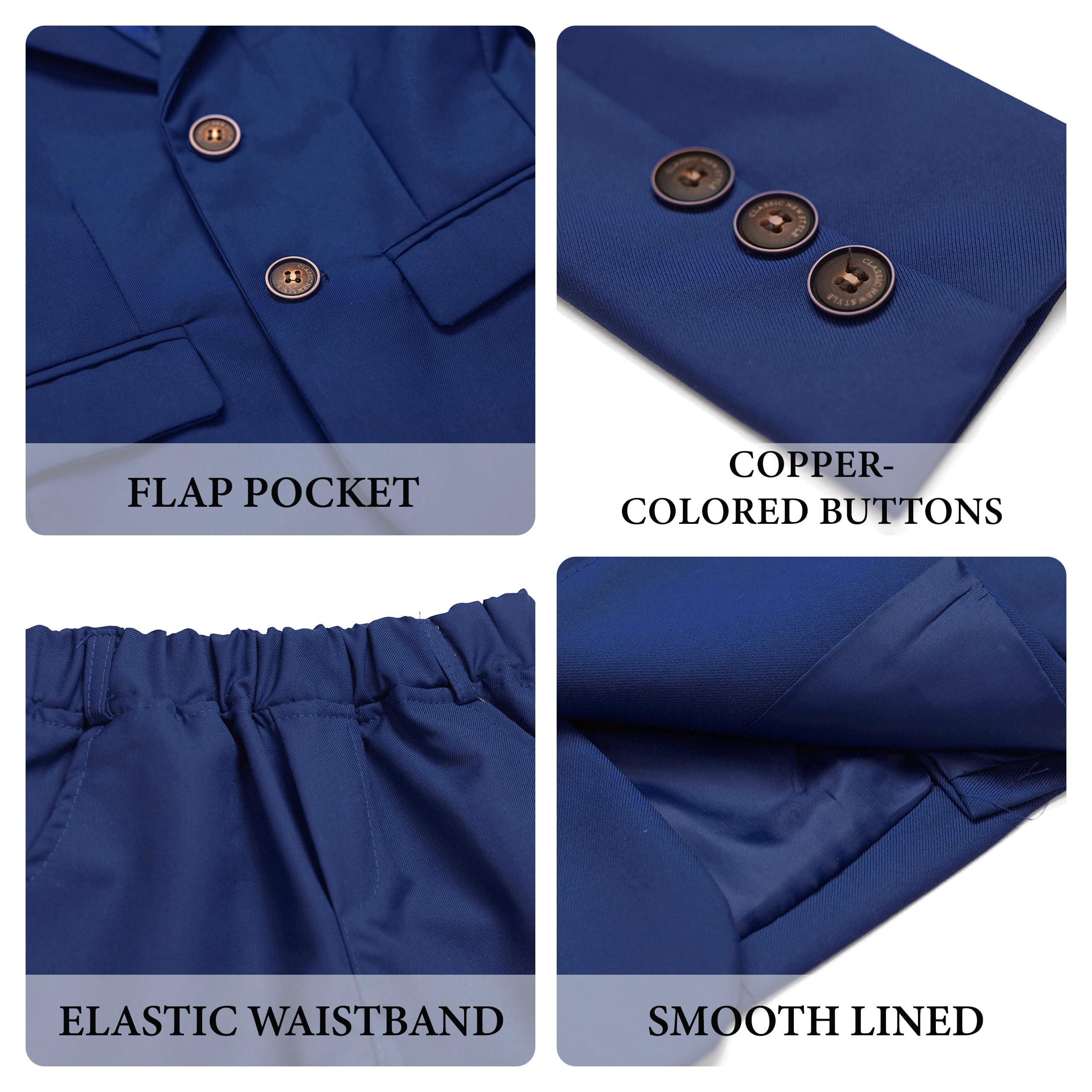 LOLANTA Completo da Ragazzo 2 Pezzi Blazer e Pantaloni per Bambini, Abbigliamento per Il Tempo Libero o Abito da Festa di Nozze, 2-13 Anni