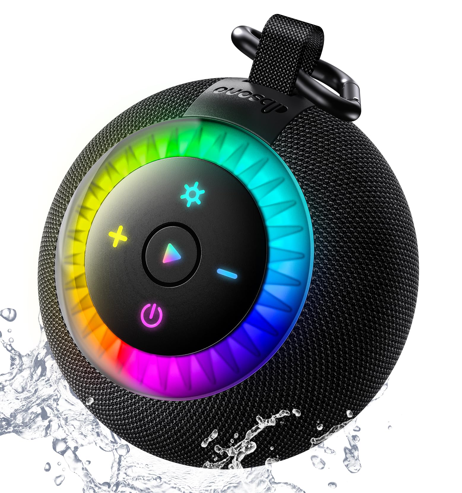 Shower Speaker Bluetooth Waterproof Portable 360 Surround Sound IPX7 Suction Cup Removable with Vacuum Exhaust Knob 2 IN1