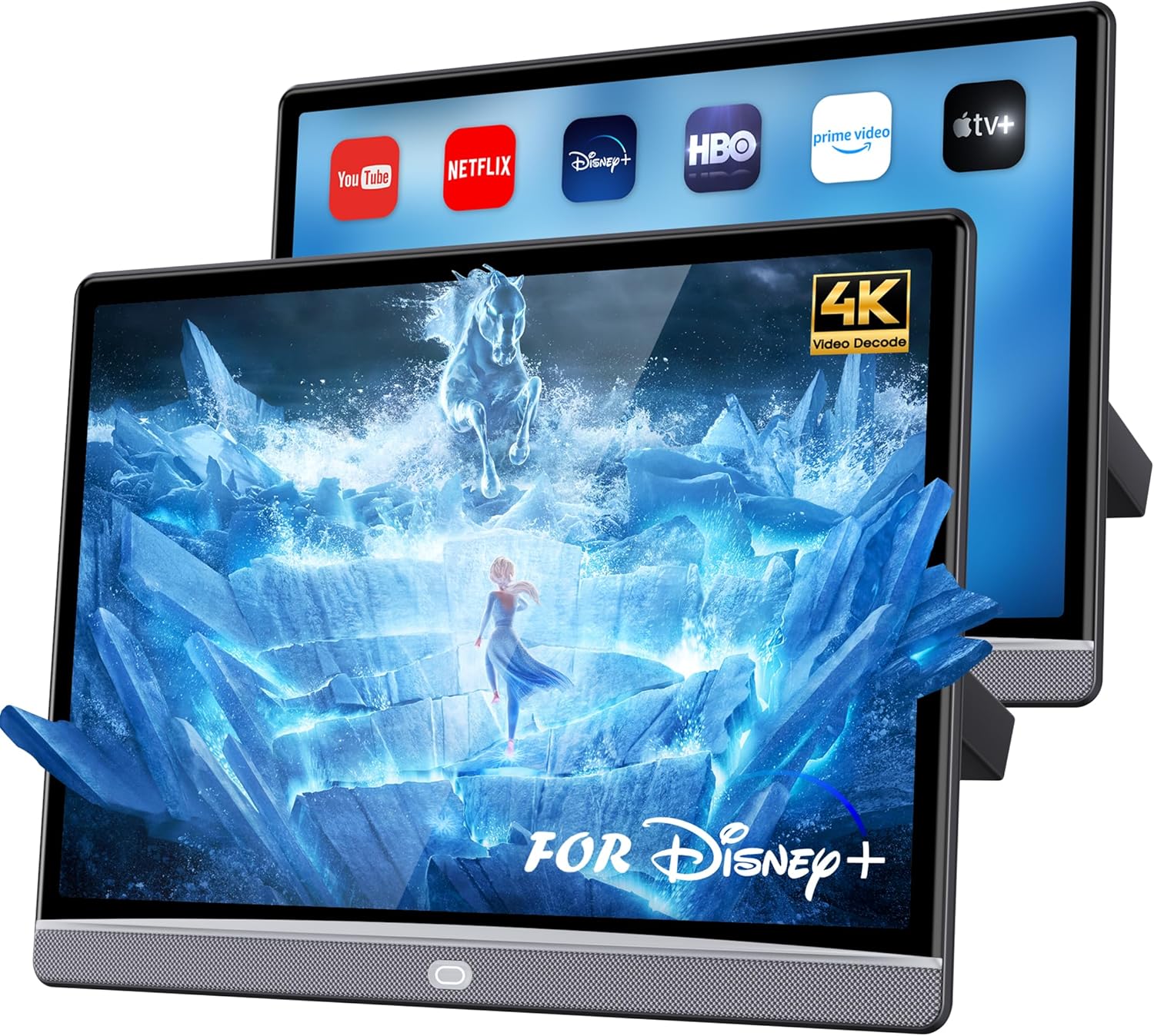 13.3" Car TV Headrest Monitor for Back Seat, 4K Android Tablet Portable Rear Entertainment System, Support Phone Wireless Mirror Link Touch Screen, with WiFi/HDMI/USB/Video Player, 4G+64G 4G+64G?2*pcs?