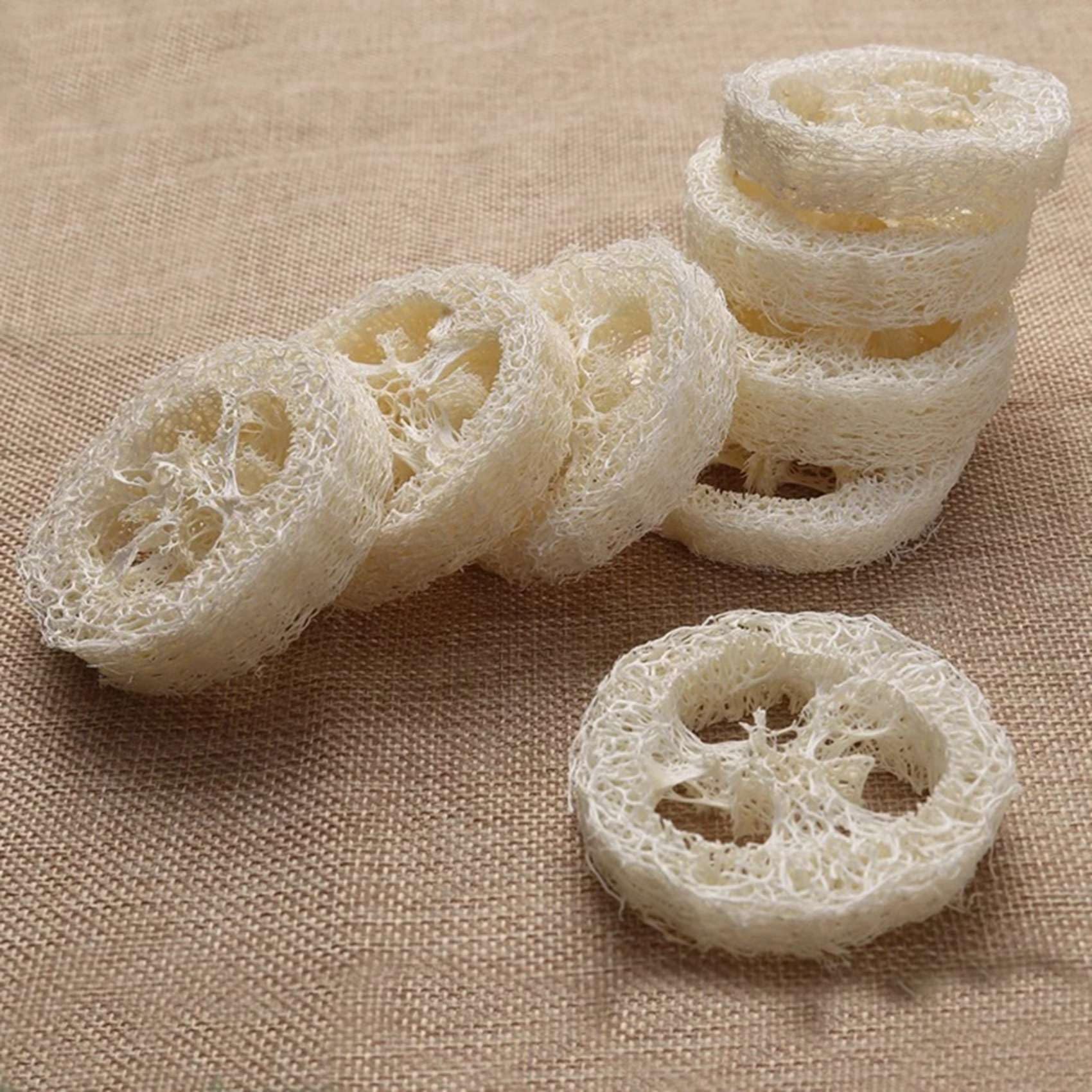 450 szt. naturalna Loofah Luffa Loofa plastry ręcznie robione pudełko na mydło Loofah taca narzędzia do czyszczenia gąbki uchwyt na mydło