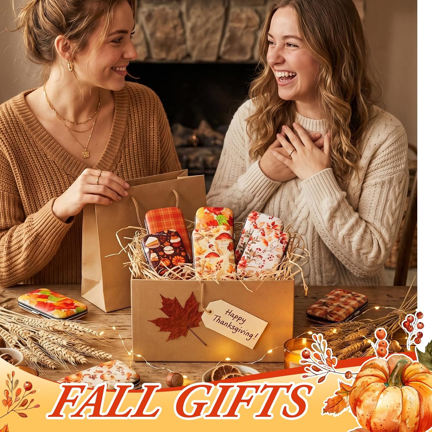 10 Sets Fall Autumn Gifts for Women Bulk Nail Clippers Manicure Set