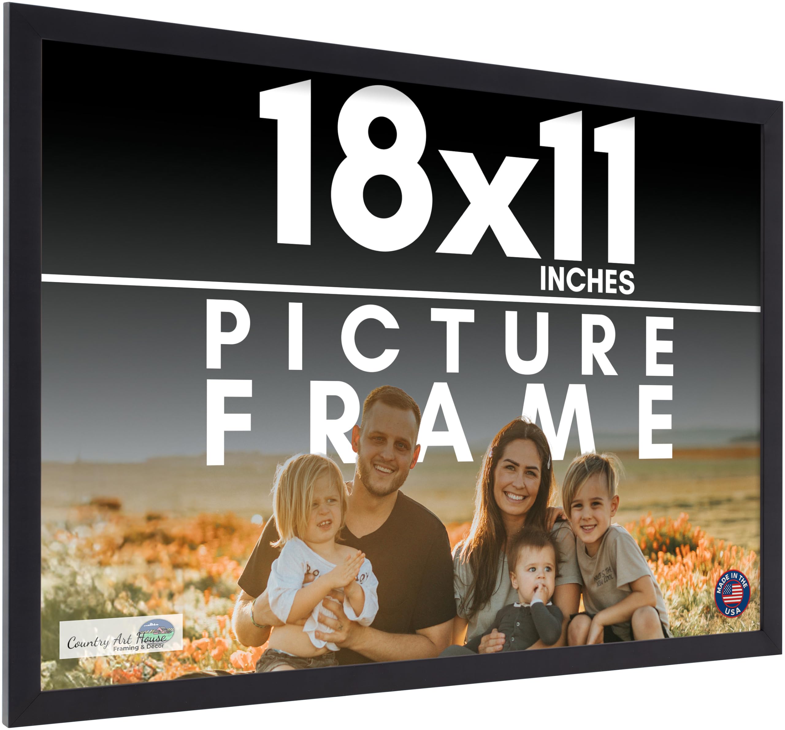 Amazon.co.jp: 18x11インチのフレームブラック写真フレーム - モダンな