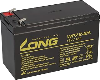 Black Long wp7.2 battery, 12 V 7.2 Ah F250 (6.3 mm) AGM Battery VDS Maintenance-