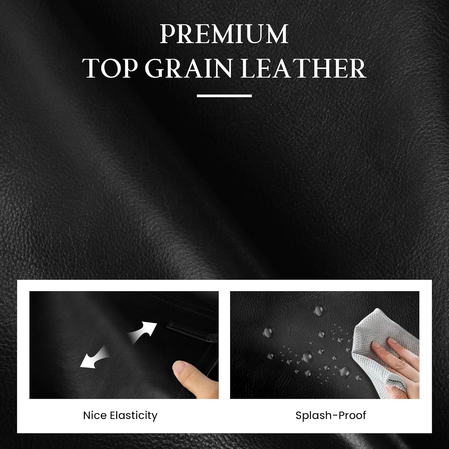 befen Vintage Genuine Leather Work Tote Bag for Women Large Tote Bag with Zipper Leather Purse and Handbags with Compartment - Image 5