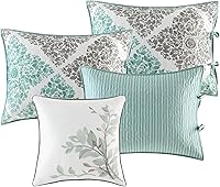 Vista 4 de Madison Park Juego de funda para sofá cama, diseño casual acolchado de doble cara, ropa de cama para todas las estaciones con falda de cama, fundas