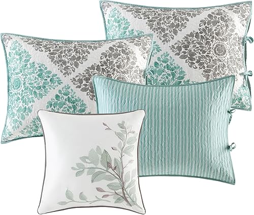 Miniatura 4 de Madison Park Juego de funda para sofá cama, diseño casual acolchado de doble cara, ropa de cama para todas las estaciones con falda de cama, fundas