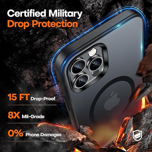 Miniatura 131 de TAURI Funda 3 en 1 para iPhone 13 Pro, [no amarilla] con 2 protectores de pantalla, funda delgada a prueba de golpes para iPhone 13 Pro, color negro