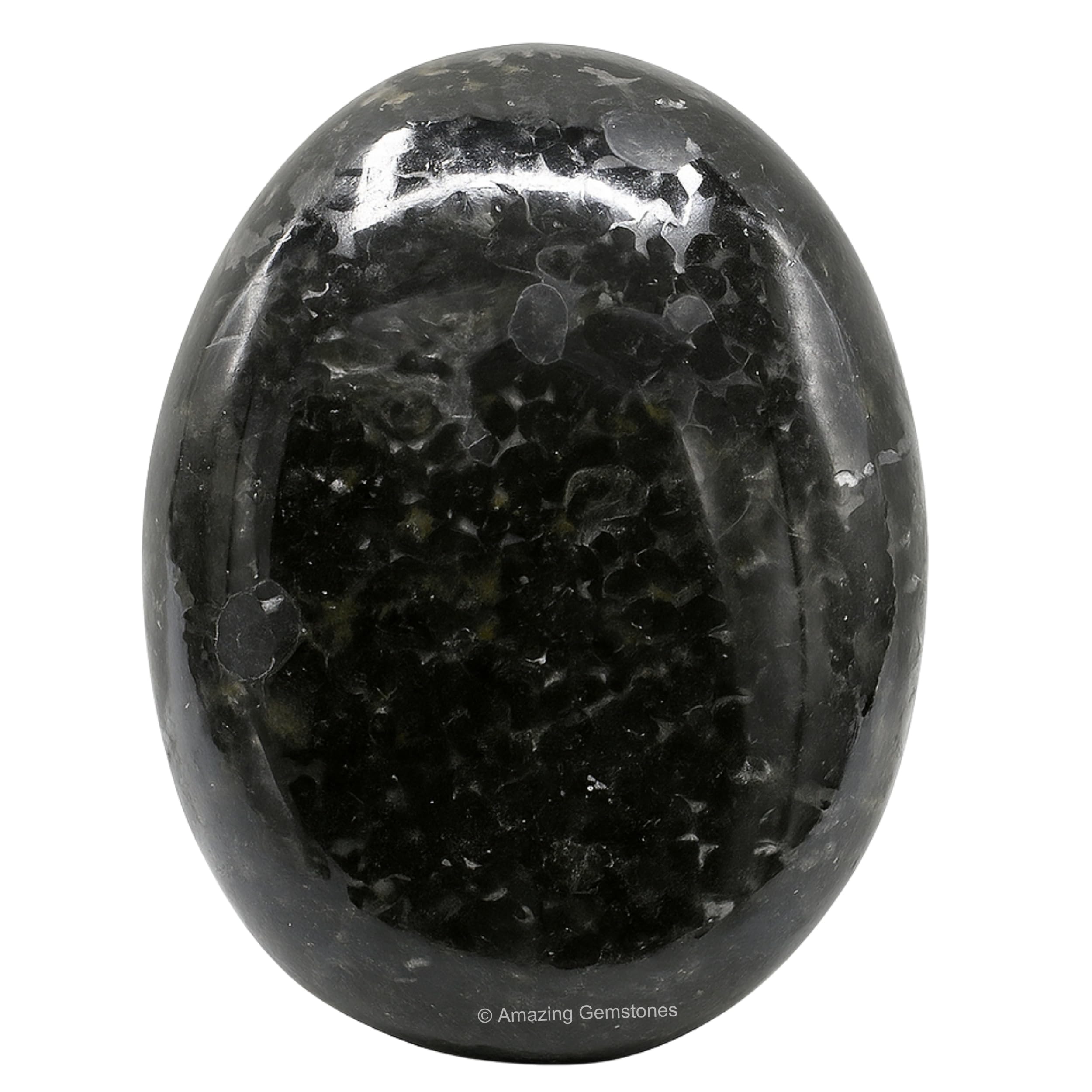 Amazing Gemstone Nuummite Crystals and Healing Stones - Large Palm Stone Crystals Piedra - Crystal for Good Luck, Balanced Positive Energy, Meditation - Unique Stocking Stuffers, Gifts for Women