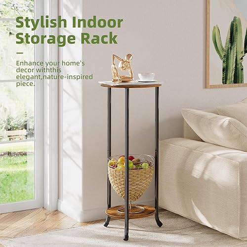 Miniatura 2 de Simple Trending Soporte para plantas para interiores y exteriores, 29.4 pulgadas de alto, estante de almacenamiento de flores, juego de 2, estante