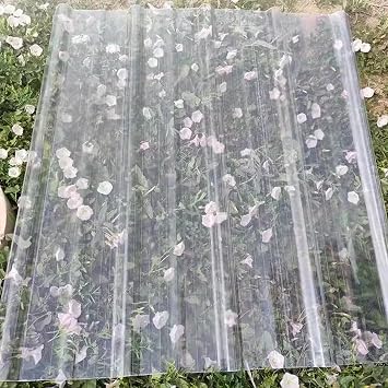Clear Roof Sheet,2mm Fiberglass Daylighting Panels,Daylighting Shed Cover,Side Panels Roofing Covers,Corrugated Roofing Sheets,for Greenhouse Canopy Carport Cold Frame 35x39in,10 PCS