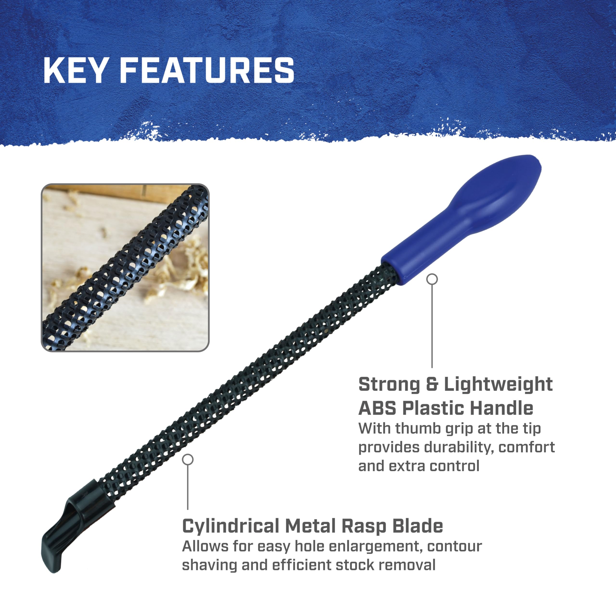 Hand Rasp File Tool Faithfull Hand Rasp File - Lightweight ABS Body ...