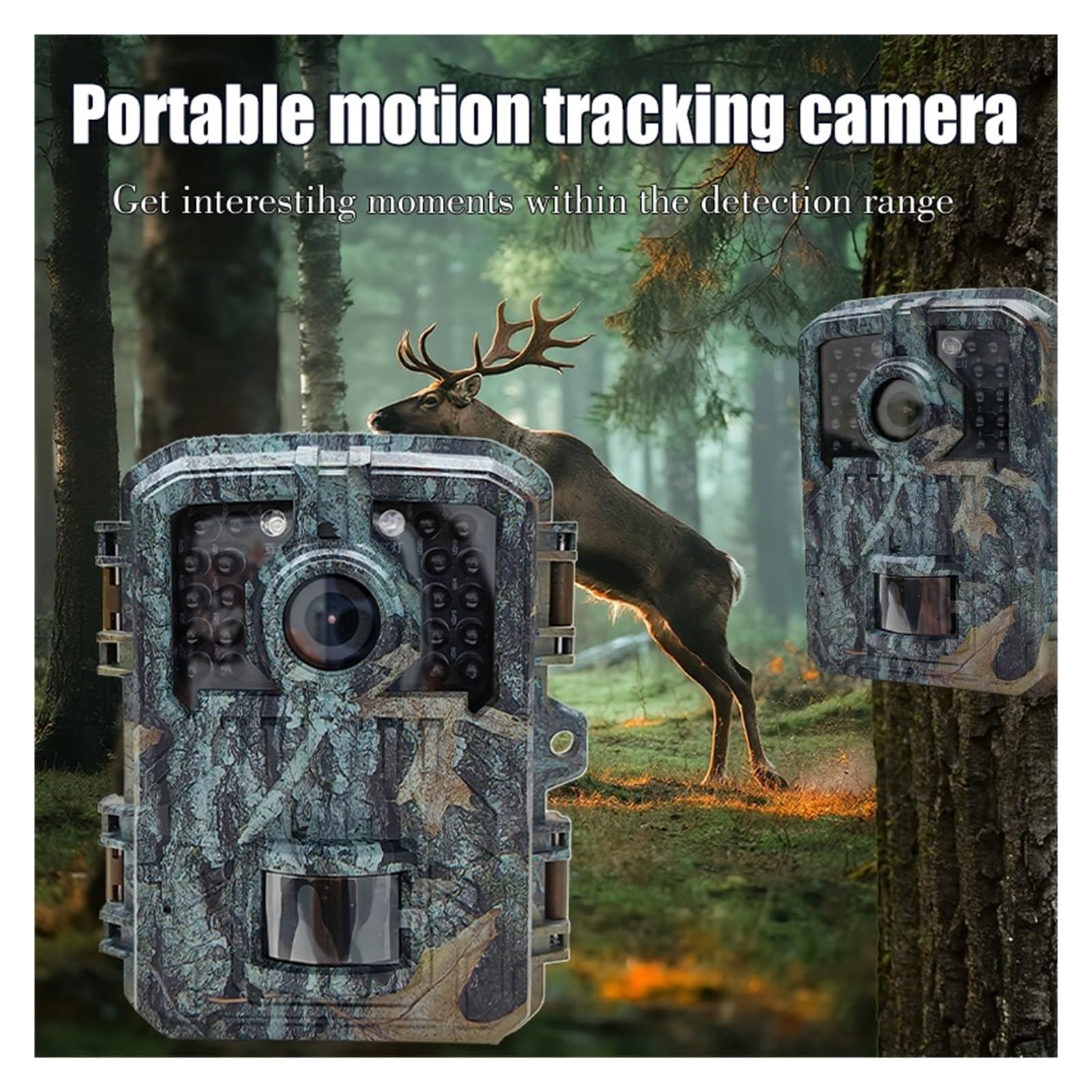 Kamera Obserwacyjna Myśliwska 16MP 1080P Wykrywacz Dzikich Zwierząt HD Wodoodporne Monitorowanie Czujnik Ciepła W Podczerwieni Noktowizor WyraźNe Obrazy I Filmy(DL003 None card)