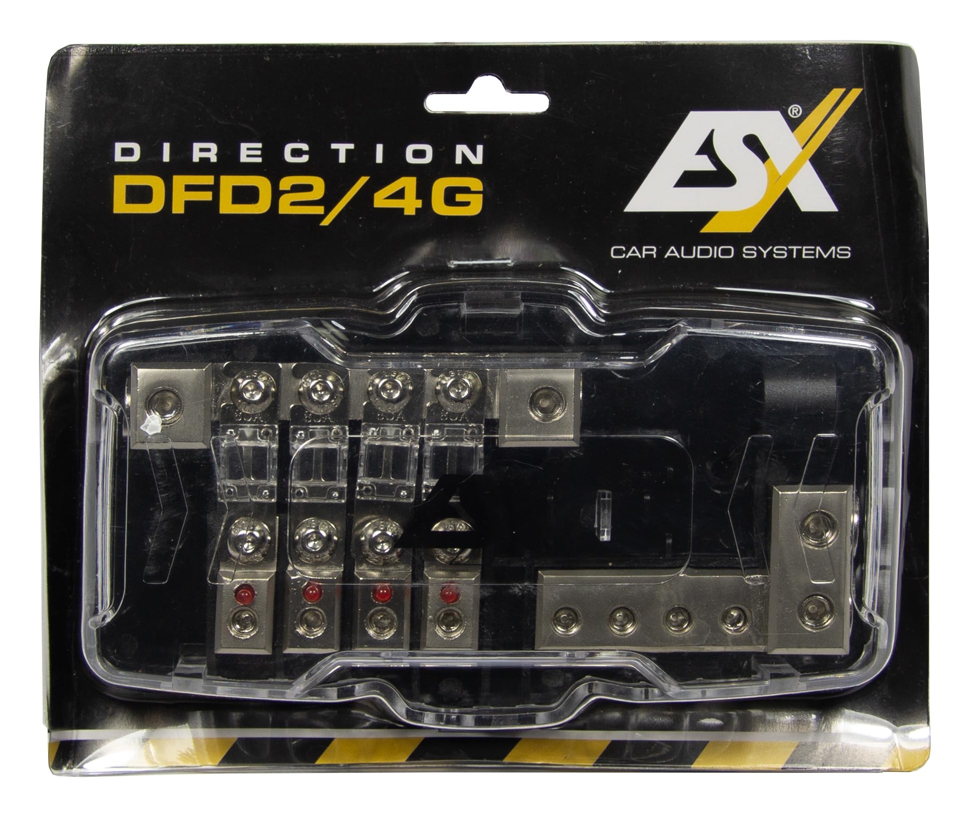 ESX DFD2/4G - 4-Fach MINI-ANL Sicherungshalter mit integriertem Masseverteiler bis 50qmm Powerkabel