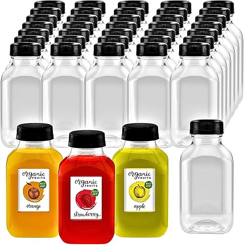 Miniatura 10 de Green Direct Botellas de plástico de 12 onzas con tapas, botellas de agua transparentes, botellas reutilizables sin BPA con tapas, botellas vacías