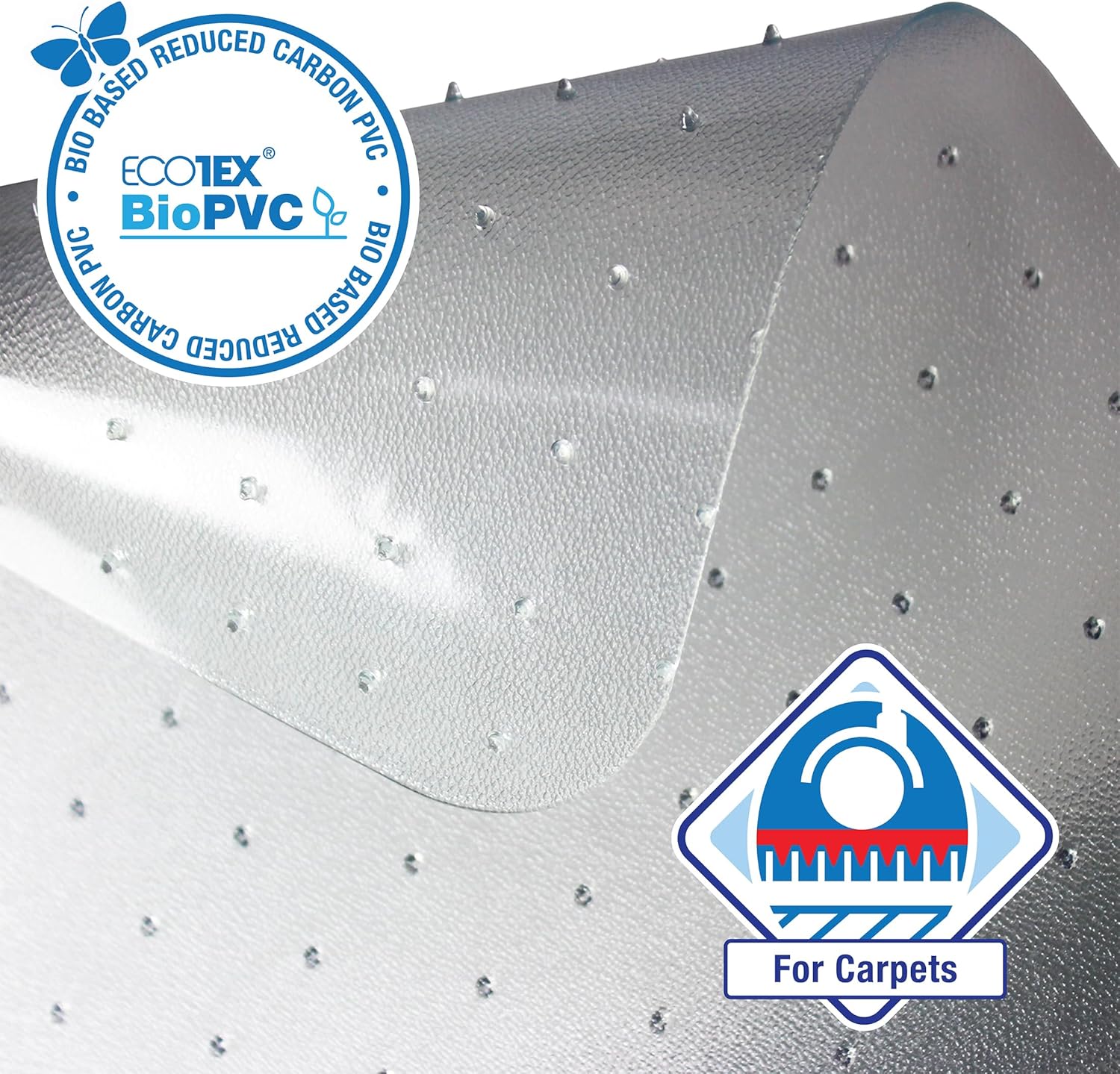 Floortex Ecotex Carpet Chair Mat, 36" x 48", Designed for Low-Pile Carpet, Clear Marvec BioPVC (NRCMFLFG0002)