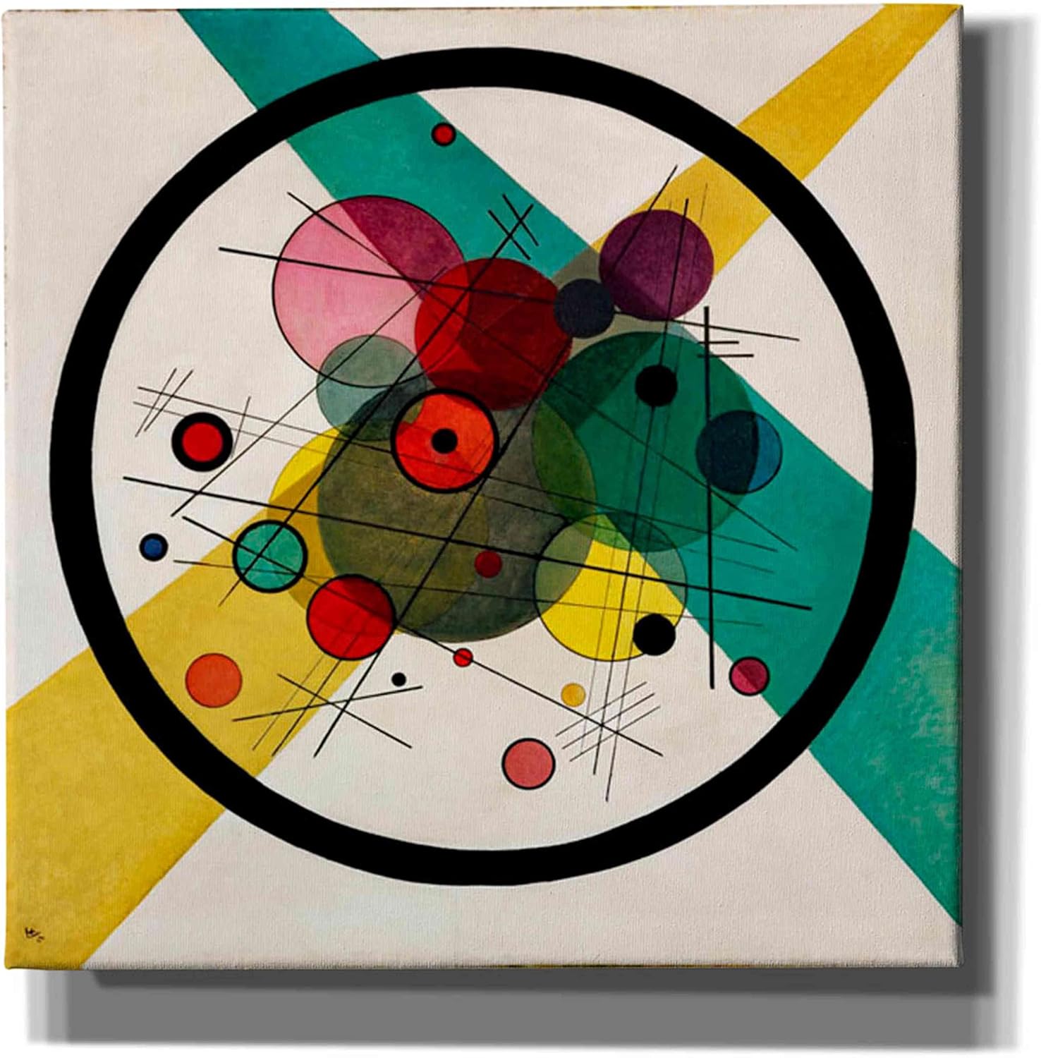 Epic Graffiti 'Circles In A Circle' by Wassily Kandinsky Canvas Wall Art, 12" x 12"