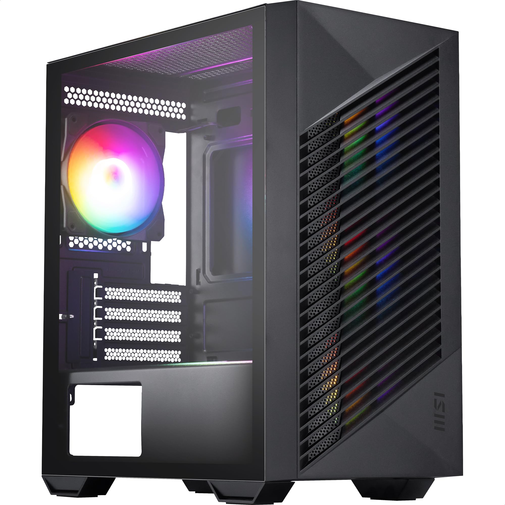 Amazon.in: Buy MSI PRO Forge M050A - Mini Tower PC Case - Micro-ATX Capacity, 240 mm Radiator Support, Four Pre-Installed ARGB Fans, Tempered Glass ...