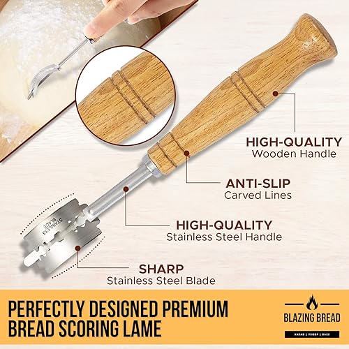 Miniatura 6 de Banneton - Juego de cestas ovaladas para pan, 2 a 10 pulgadas, suministros y herramientas para hornear pan, batidor de masa, raspador, plumero de