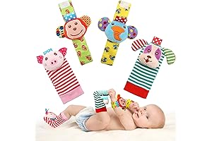 SSK Hand Rattles for Baby Wrist and Foot Finder Socks