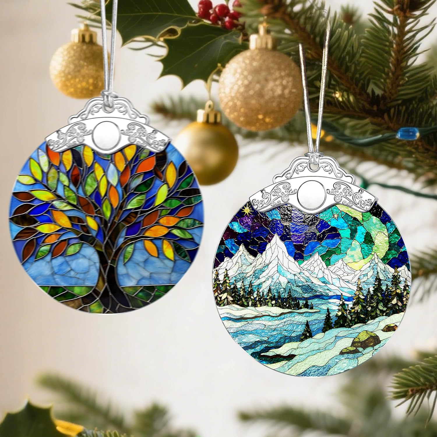 Mountain Landscape Christmas Ornaments: Christmas Tree Ornaments, Holiday Decor for Mountaineer, Stocking Stuffers, Gift Ideas, Xmas Gifts & Gifts for Nature Lover - Image 4