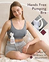 Vista 3 de Momcozy - Brasier para extracción de leche y lactancia, manos libres, ajustable, brasier todo en uno