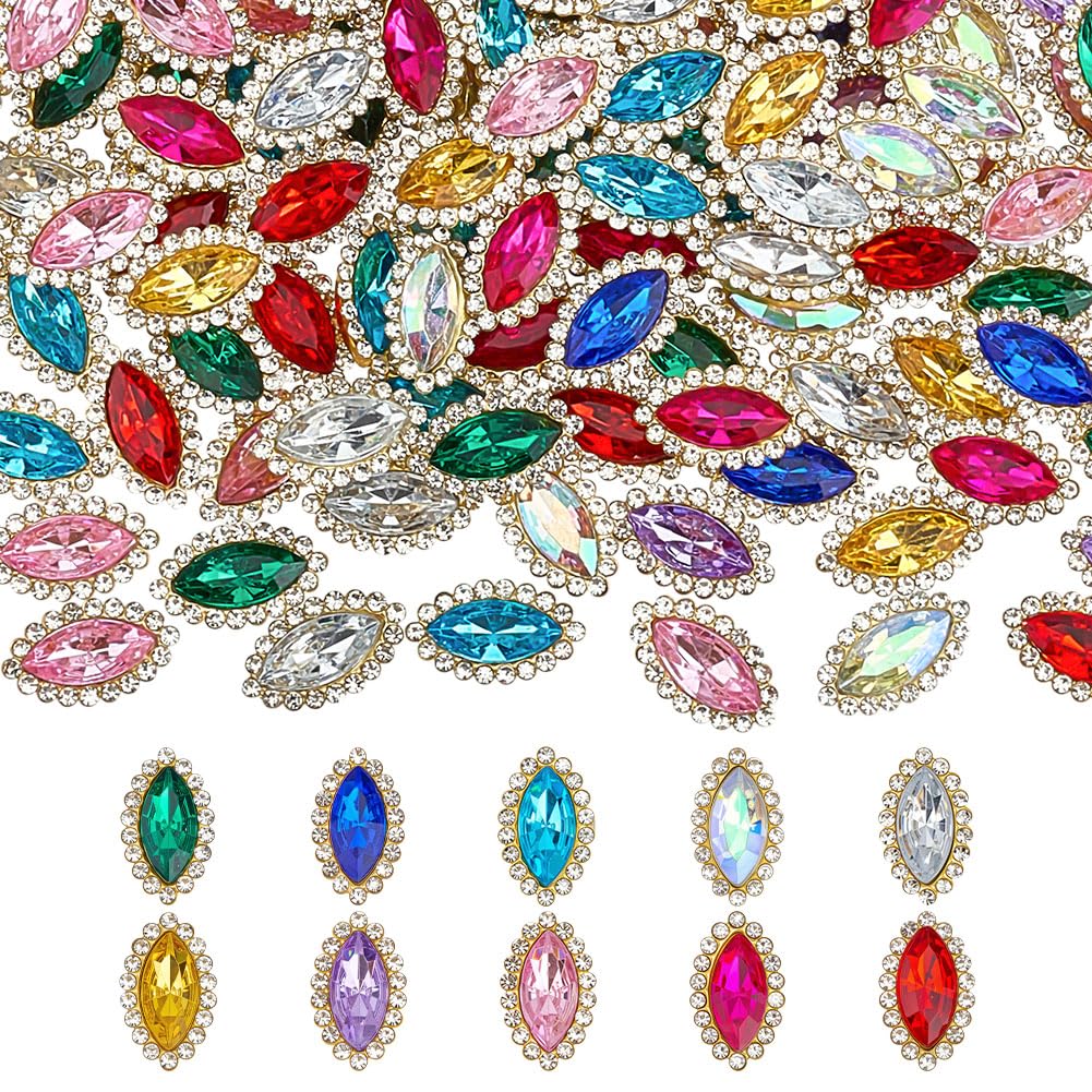 Strass en verre à facettes dorés MAYJOYDIY pour sublimer vos robes de haute couture