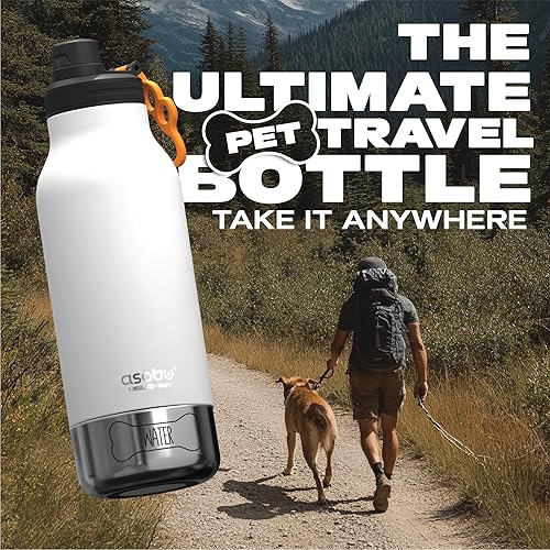 Miniatura 9 de asobu Dog Buddy Bottle - Botella de agua aislada de acero inoxidable para un ser humano con cuenco de agua extraíble para perro y cuenco de