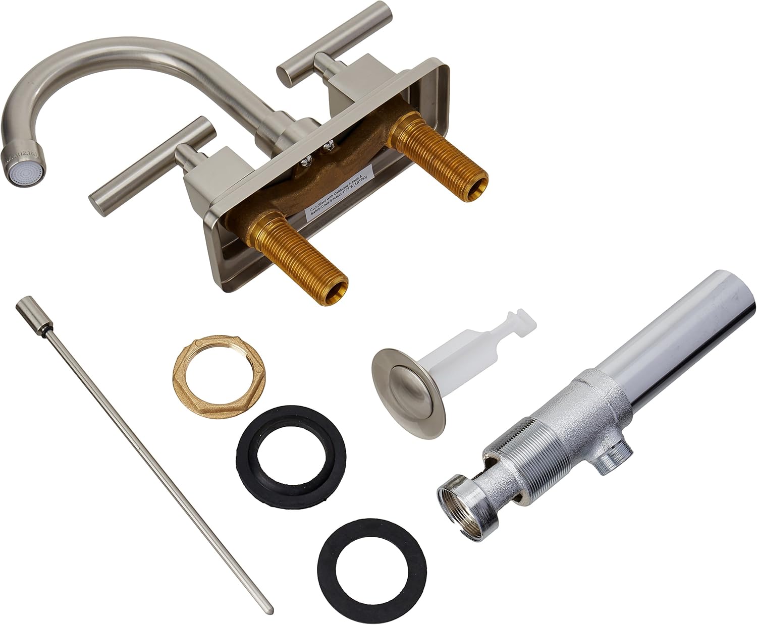 One-Day Sale: Up to 50% Off Kingston Brass KS8668CQL Claremont Lavatory Faucet with Brass Pop-Up, 4-7/8, Brushed Nickel Free Shipping Offer Kingston Brass KS8668CQL Claremont Lavatory Faucet with Brass Pop-Up, 4-7/8, Brushed Nickel