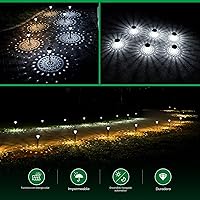 Vista 4 de Luces solares súper brillantes impermeables para exteriores, paquete de 10 unidades, del atardecer al amanecer hasta 12 horas, alimentadas por