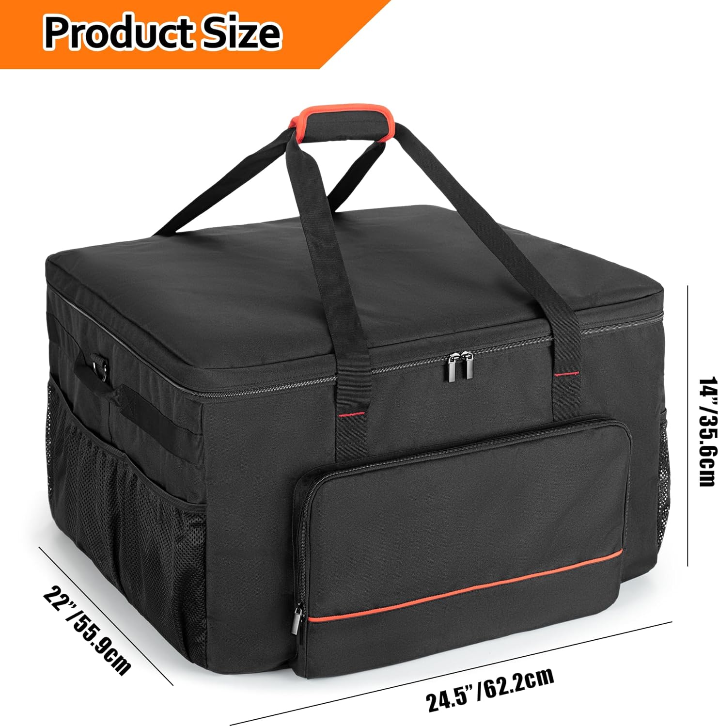 HODRANT Grill Carry Bag Compatible with Ninja OG951 OG850 Woodfire Pro XL Outdoor Grill & Smoker, Grill Cover with Multi Pockets for Grill Accessories Storage, Bag Only
