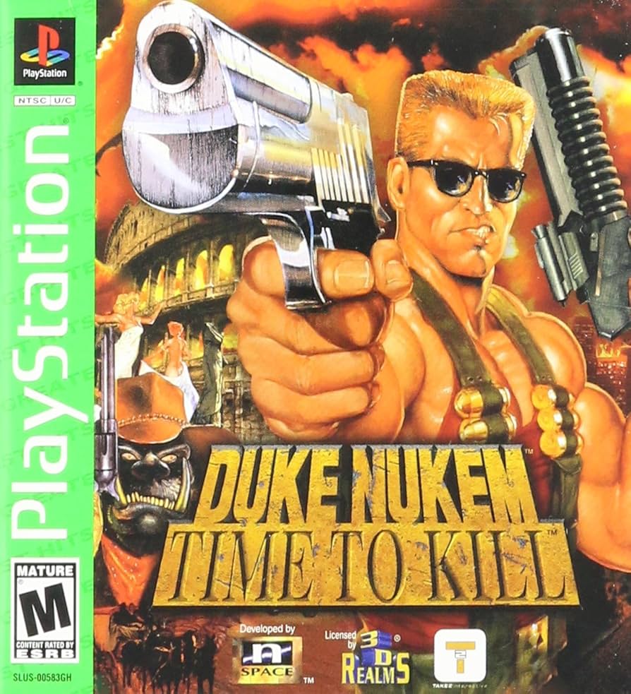 DUKE NUKEM TIME TO KILL. 北米版　PlayStation ps1_duke_nukem_time_to_kill-
