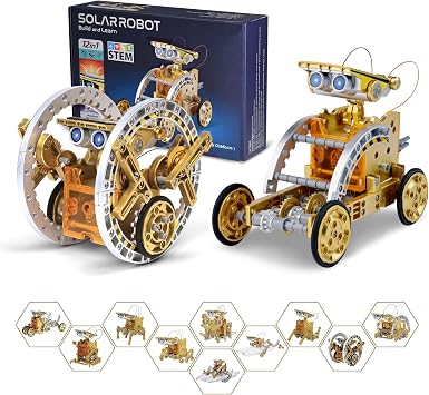 RAESOOT STEM Toys for Kids Age 8-13, 12-in-1 Solar Robot Building Science Kits for Boys Girls Teen Age 9 10 11 12, Engineering Christmas Birthday Gifts for 8+ Year Old Boys