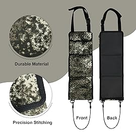 MYDAYS Seat Back Gun Rack, Gun Sling Bag, Camo Front Seat Gun Organizer Holder for Hunting Rifles/Shotguns (Camo3)