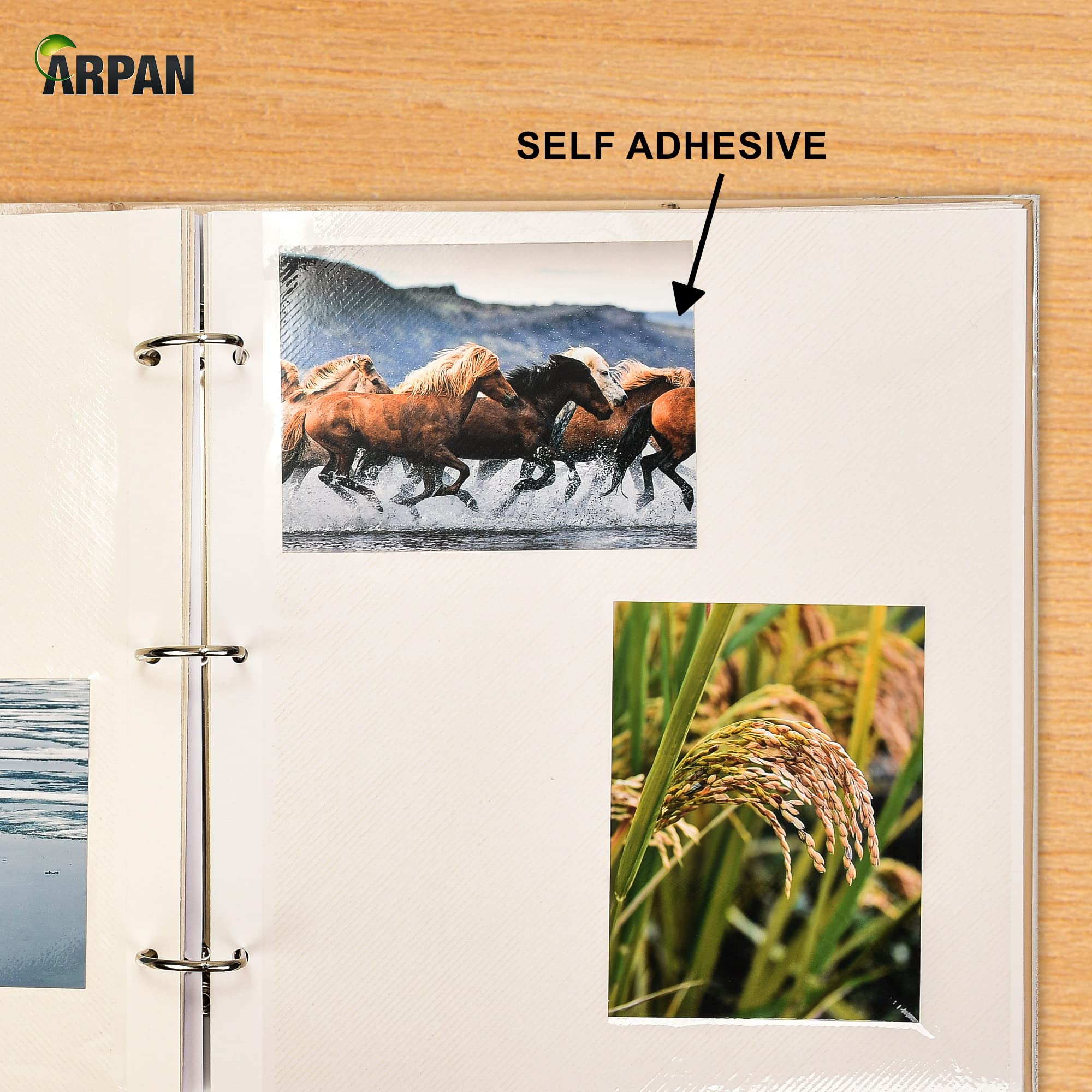 Arpan Album photo autocollant à 3 anneaux 20 feuilles 40 pages (icônes de Londres)