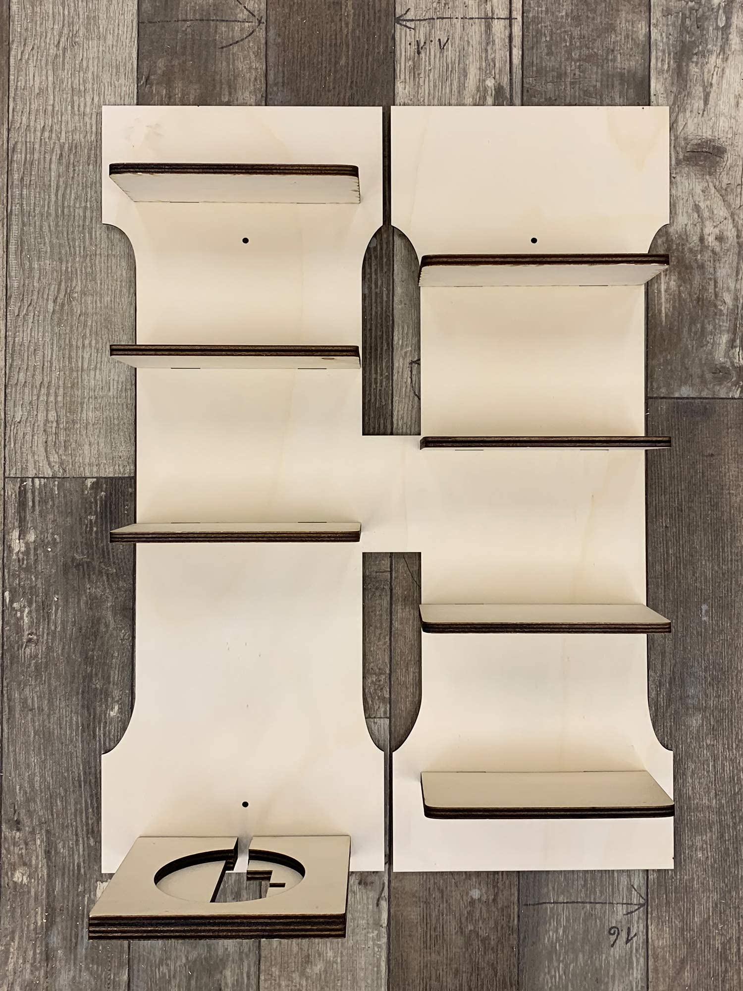 DIY Regal Buchstabe A-Z für die Musikbox passend für Toniebox Kinder Baby Zimmer zum selbst bemalen mit Wunschname tolles individuelles Geschenk zum Geburtstag zu Ostern Weihnachten (Buchstabe: H)