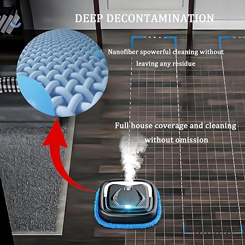 Miniatura 6 de Trapeador robot automático, doble uso de seco y húmedo, función de pulverización, máquina de trapeador inteligente recargable de bajo ruido,
