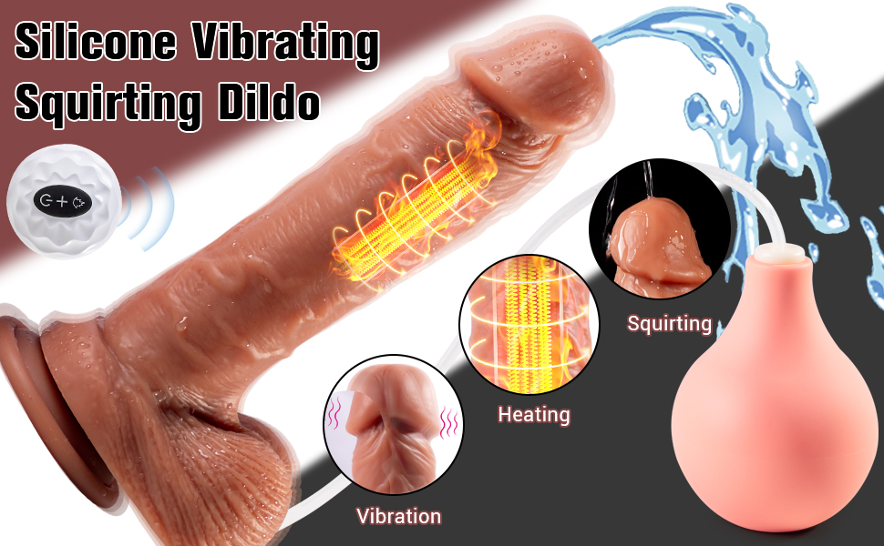 Amazon.com: 9'' Silicone Vibrating Squirting Dildo with Remote Control 7  Vibration Modes, Realistic Ejaculating Penis Adult Sex Toy with Enema Bulb  & Strong Suction Cup for Women G-Spot and Anal Prostate Play :