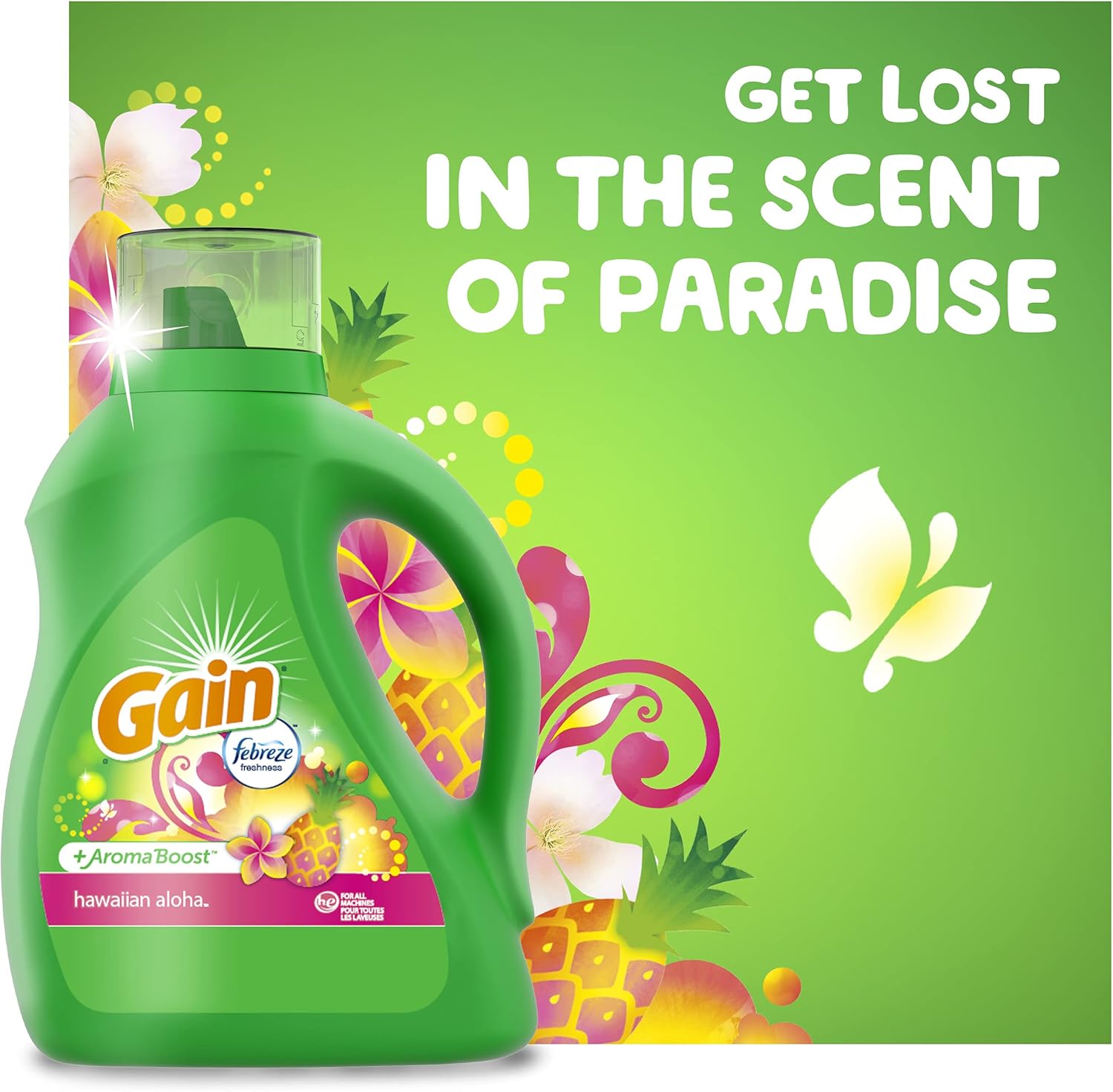 Gain Botanicals Plant Based Laundry Detergent, Orange Blossom Vanilla, 46 fl oz 32 loads, HE Compatible, Pack of 2 : Health & Household