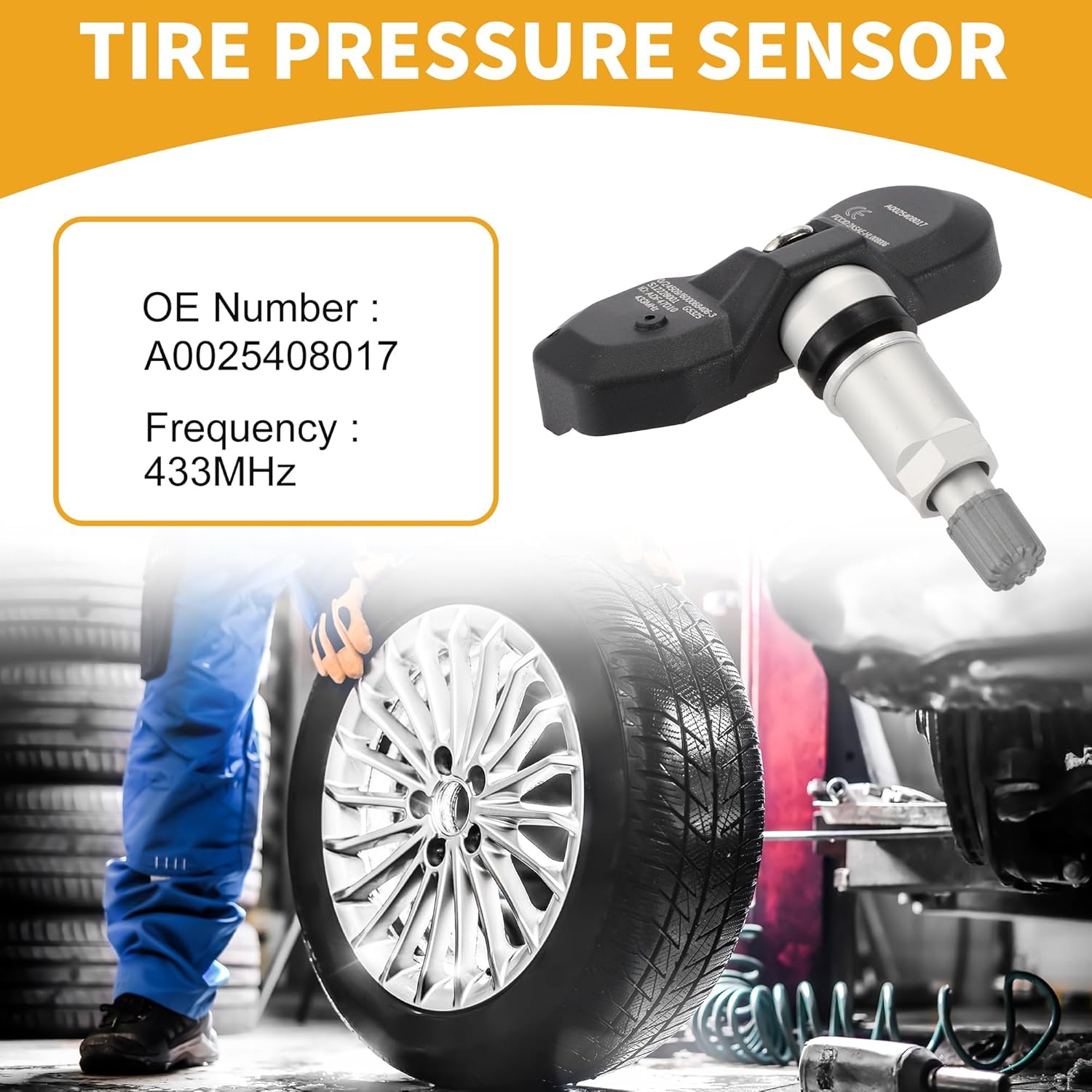 Tire Pressure Sensor No.A0025408017 TPMS Sensor for Mercedes-Benz E350 2006-2009