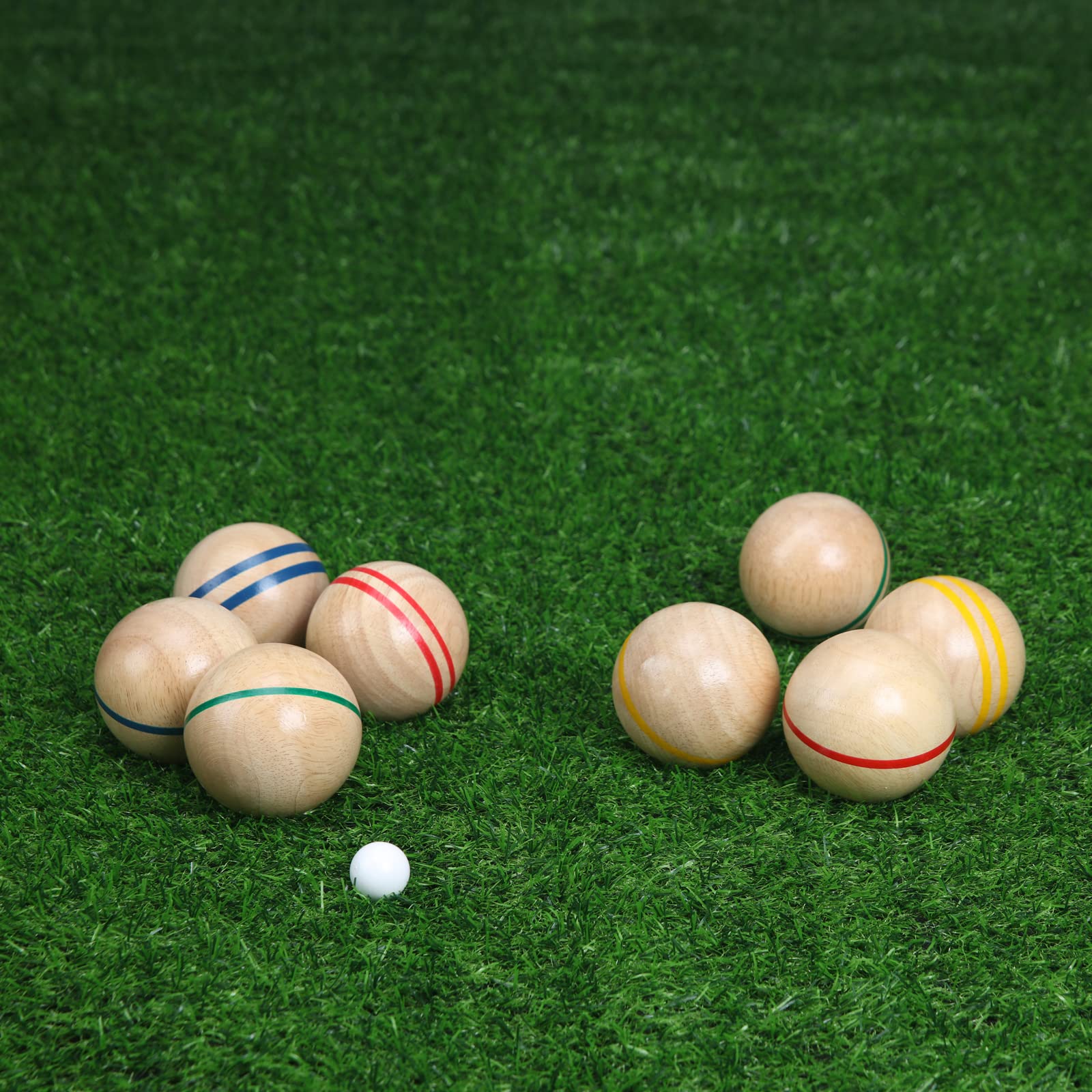 Juego De Boccia Familiar MIJOMA - 8 Bolas Fluorescentes De 7 Cm, Con Bola Blanca Y Cesta De Transporte