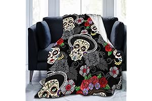 Dia De Los Muertos Fleece Blanket: A Comforting Embrace of Mexican Tradition