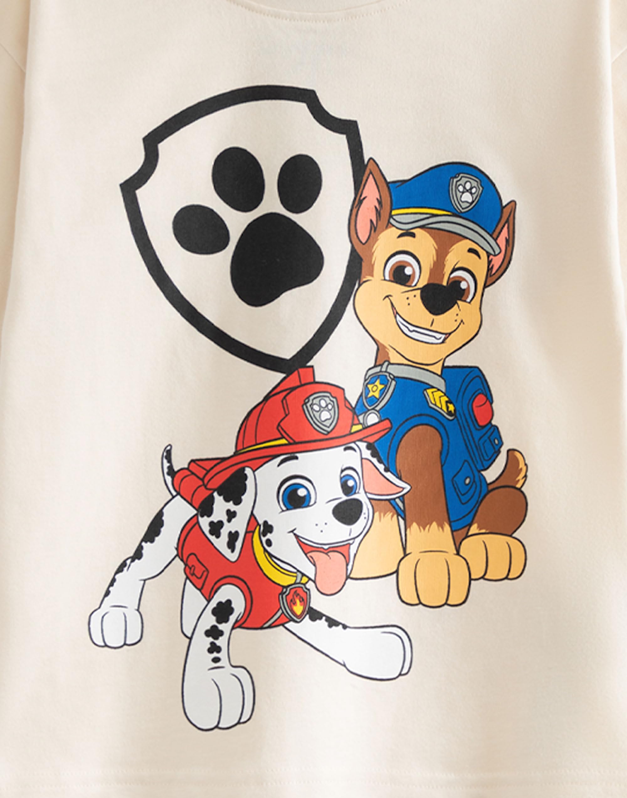 Paw Patrol Boys Ensemble de Pyjama Vert Clair, Gris et crème | Multi-Pack de 3 vêtements de Nuit à Manches Courtes et Jambes Courtes | Chase, Marshall, Skye & Rubble Vêtements de détente imprimés