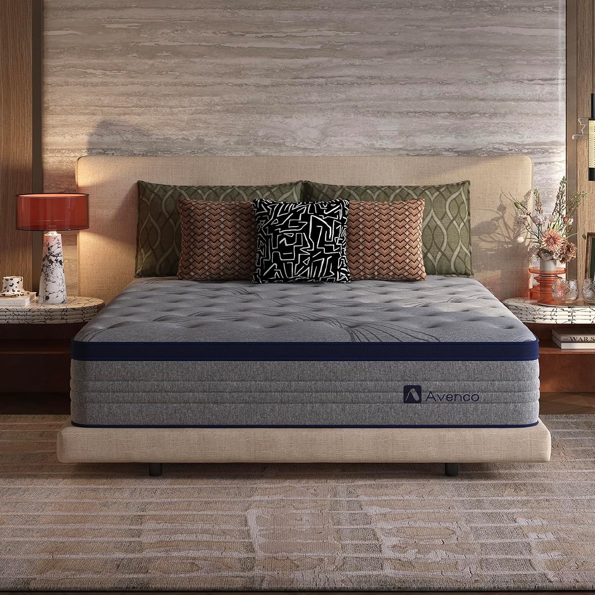 Avenco King Mattress 14 Inch, Luxury Hotel-Level Cooling Hybrid Mattress | Dual NanoGEL™ Memory Foam with SmartS Coil® for Motion Isolation & Extra Back Support, Pressure Relief, CertiPUR-US Certified